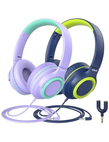 iClever HS22 Kids Headphones Wired 2 Pack with Sharing Splitter