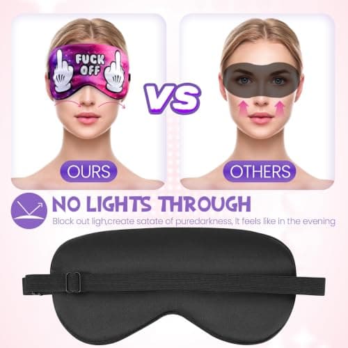 NganSuRong Novelty Funny Sleep Eye Mask Light Blocking Sleep Mask, Soft and Comfortable Night Eye Mask for Men Women, Eye Cover Aid Rest Blindfold, Eye Blinder for Travel/Sleeping/Shift Work — view 4