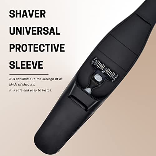 Skyzone Razor Protector Case - Waterproof Silicone Travel Cover for Manual Razors, Storage Organizer (Black)​ — view 5
