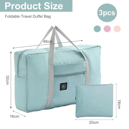 3 PCS Foldable Travel Duffel Bag, (48 x 32 x 16 cm/3 Colours) — view 2