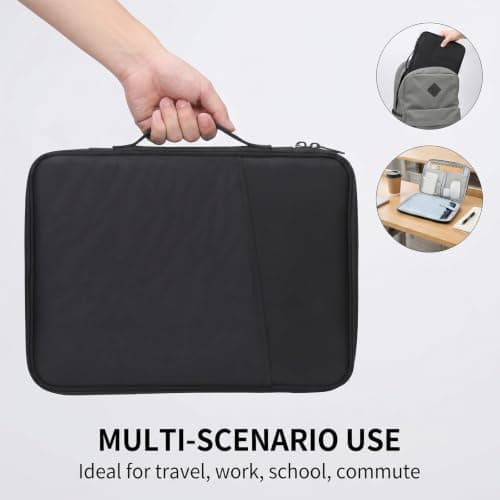 YAXIAO Tablet Bag for Ipad Travel Case for Ipad Carry Case 30×23×3cm Black — view 4