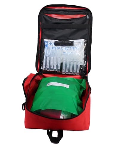 EVAQ8 First Response First Aid Kit — 139 Piece Red Rucksack, British Standard BS8599-1 Medium, HSE Compliant, Workplace & Professional Use, UK Assembled — view 5