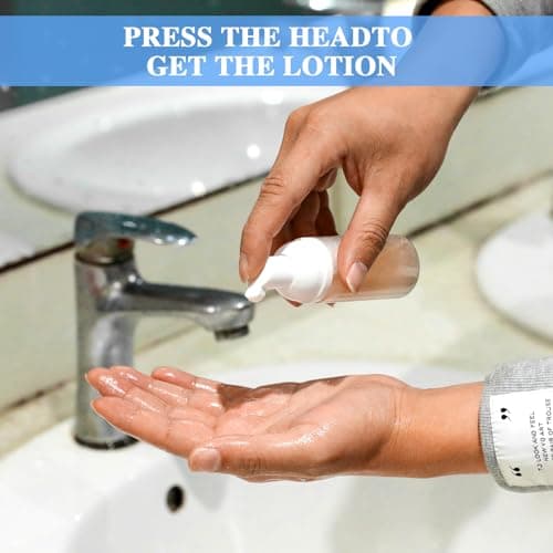 2 Pack Foam Pump Bottle Travel Small Size Mousse Foam Soap Dispenser Mini Empty Clear Plastic Foaming Soap Dispenser Refillable Pump Containers for Face Wash Lash Shampoo Skin Care 50 ml/1.7 oz — view 2