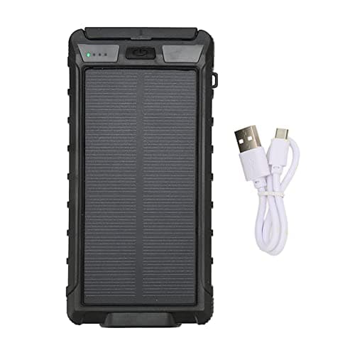 SIXRUN Portable Solar Phone, 20000mAh with and Flashlight (Black) — view 6