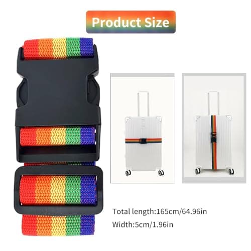 4PCS Luggage Straps for Suitcases, Secure Luggage with Bright Colors for Easy Identification - Suitable for Suitcases under 32 inches — view 2