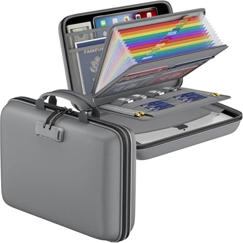 DocSafe Fireproof File Organiser with 13 Pocket File Folder Gray