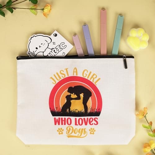 Dog Lovers Gifts for Women - Dog Mum Birthday Gifts with Travel Tumbler Mug Makeup Bag Keychain Paw Candle Pet Lovers Relaxing Gift Basket for Best Friend Sister Mum — view 3
