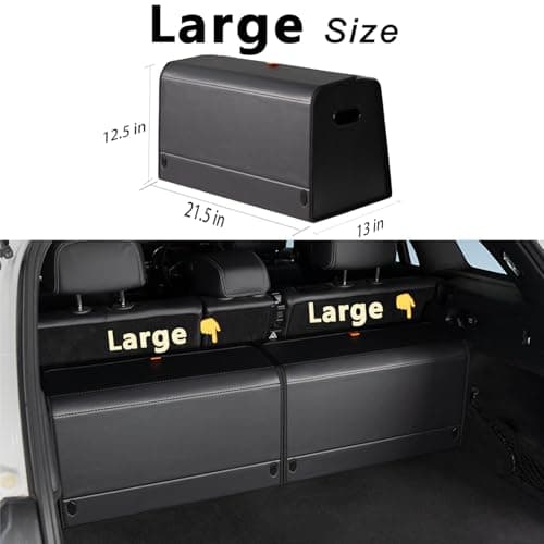 GMQ Car Trunk Organizer for SUV,Car Organizers for Car and Extra Large,Magnetic Lid with Collapsible Storage, Large Capacity for SUV, Truck, MPV (L-21.5×13×12.5 IN) — view 2