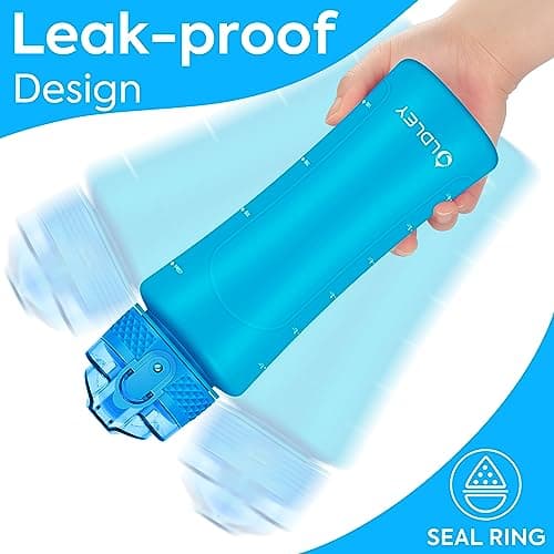 OLDLEY 450ml/15oz Water Bottle with Straw Reusable Drink Bottles with Times Markings for School Home Camping Outdoor Sports BPA Free Leakproof Durable — view 4