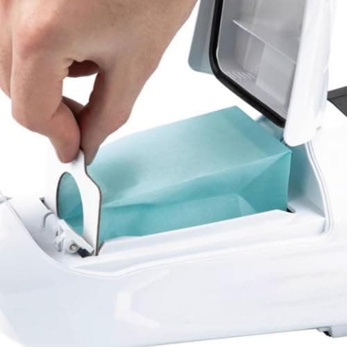 VZU Pack of 10 Vacuum Cleaner Bags for Makita Vacuum Cleaners, for Makita Handheld Vacuum Cleaner CL102D, CL104D, CL107D, CL182D, Antibacterial Paper Filter for Makita Battery Vacuum Cleaners, Blue — view 5