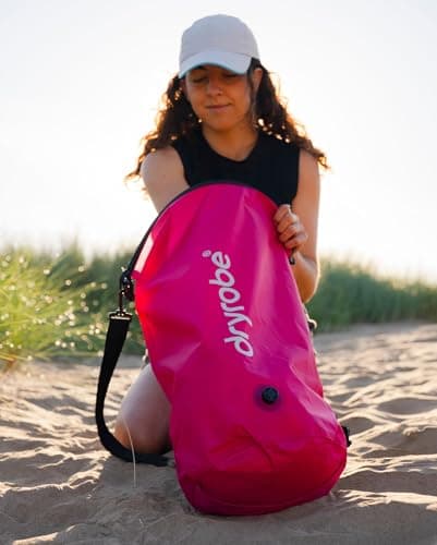 Dryrobe Travel Compression Bag - Compact - Waterproof - Large - 33L - Pink — view 2