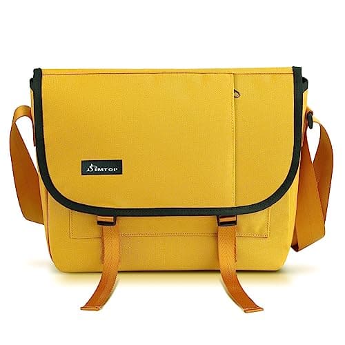 SIMTOP Messenger Bag Crossbody Bag Shoulder Messenger Bag Durable Crossbody Shoulder Bag for Commuters and Travelers - Water-Resistant and Versatile(Yellow)
