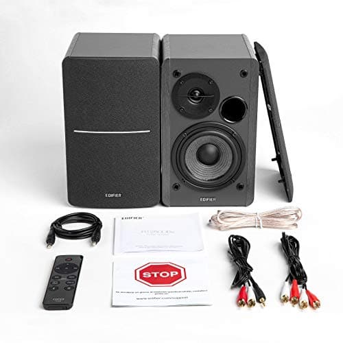 Edifier R1280DBs Active Bluetooth Bookshelf Speakers - Optical Input - 2.0 Wireless Studio Monitor Speaker - 42W RMS with Subwoofer Line Out - Black — view 6