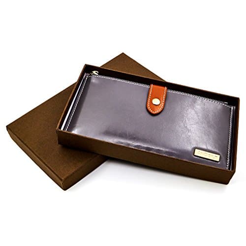 Women's Genuine Leather RFID Blocking Wallet Credit Card Holder, Gray — view 6