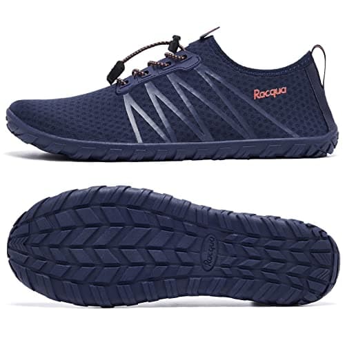 Racqua Water Shoes Men Women Barefoot Aqua Beach Shoes Navy 10 — view 6