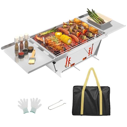 Dripex Portable BBQ Charcoal Grill Foldable Barbecue for Camping Outdoor