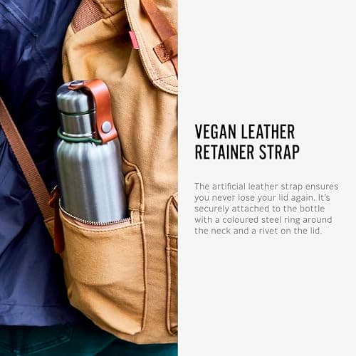 Black + Blum Insulated Wide Spout Water Bottle | Leak Proof | 500ml | Olive — view 6