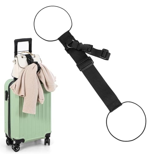 Adjustable Luggage Straps Suitcase Belt for Add a Bag, Lightweight Easy Elastic Wrap Belts for Attaching Extra Bags, Luggage Straps Bag Bungee, Travel Accessories(Black)
