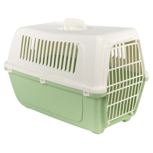 URBNLIVING Plastic Pet Carrier Dog Cat Travel Crate (Green-Medium)
