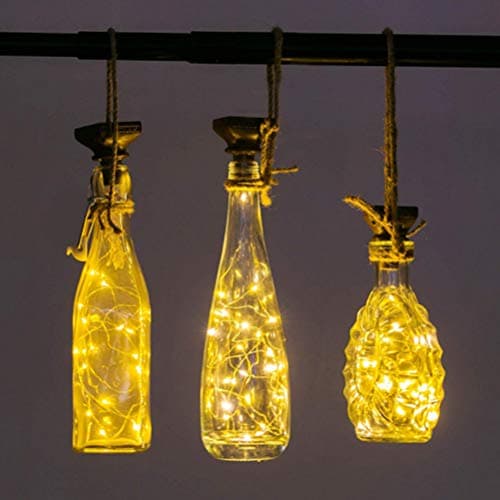YUEHISY Solar Power Wine Bottle Cork String Light 20 LED Fairy String (9 — view 5