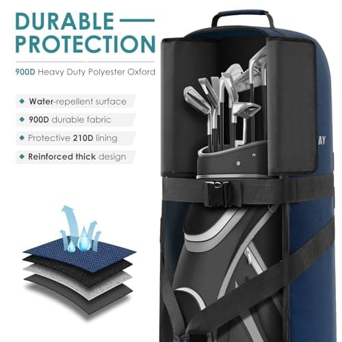 Findway Golf Travel Bag, Padded Golf Travel Bags Flight with Wheels — view 3