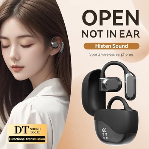 Ai Translating Earbuds Personalized Custom Photo Text Name Wireless Bluetooth Headset Translate earbuds Real Time for Android iOS, 144 Languages Translator for Business/Travel/Study Abroad (BK) — view 4