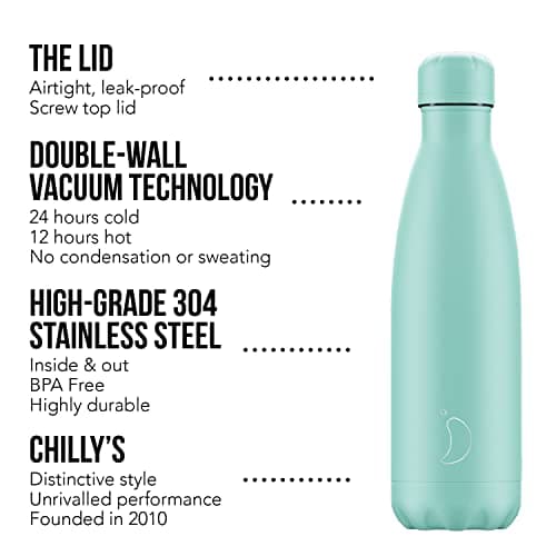 Chilly's Original Water Bottle - Pastel - All Green, 260ml — view 3