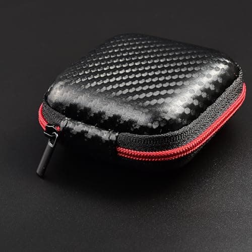 Lerpwige Water Resistant Carbon Fibers Travel Pouches Zippers Bag Square Headsets Storage Case for Electronics Accessories Waterproof Storage Bag — view 6