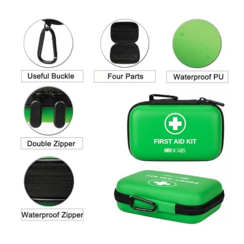 Beris First Aid Kit - 75 Pieces Hard Case and Lightweight - Includes Instant Cold Pack, for Travel, Home, Office, Vehicle — view 5