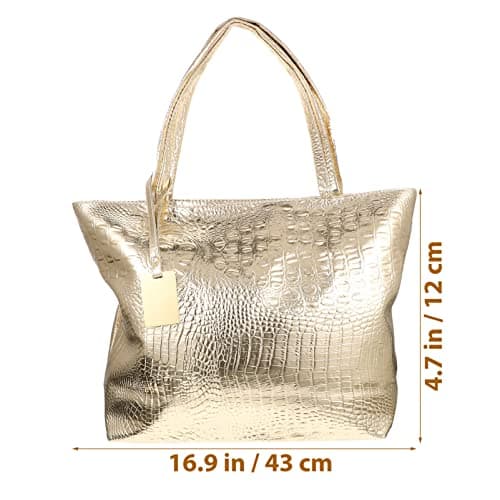 Gatuida Gold Tote Bags for Women Large Capacity Fashion Women Handbag — view 4
