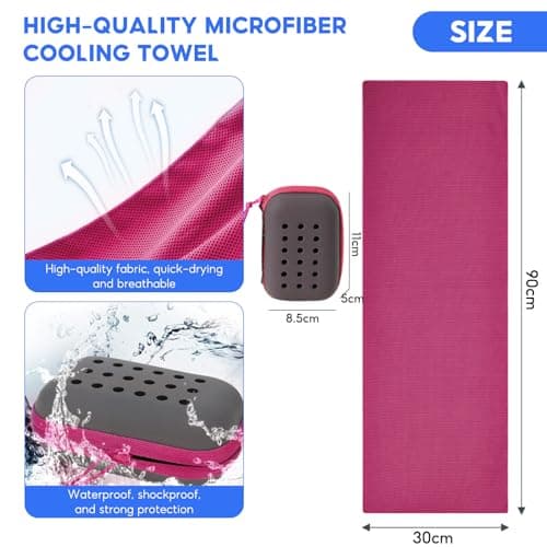 Cooling Towel, 3 Pack Gym Towels, Breathable Instant Towels, 90x30cm — view 2