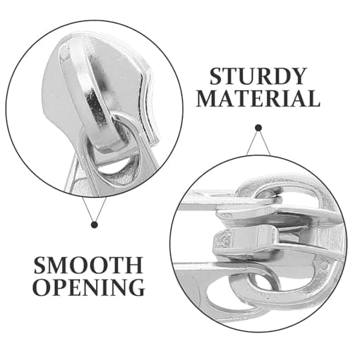 Alasum Zipper Repair Kit 20pcs with Dual-Sided Zinc Alloy Slider and Detachable Puller Featuring Smooth Glide Technology Universal for Jackets and Nylon Bags for Outdoor Gear Repair — view 3