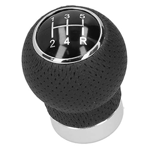 Dioche 5 Speed Gear Knob Genuine Leather Shifter Stick with Adapter Screw & Hex Wrench - Universal Fit for Most Vehicles — view 4