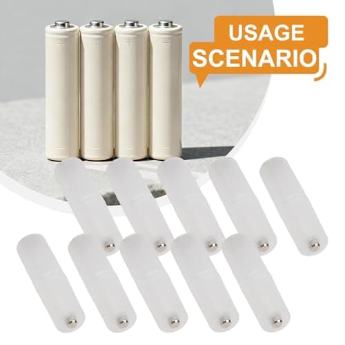 Serenophile 10 Pack AAA to AA Battery Adapter Converter, PP Plastic Battery Holder Case Switcher for Home Office Camping Travel, Compact and Portable Design — view 2
