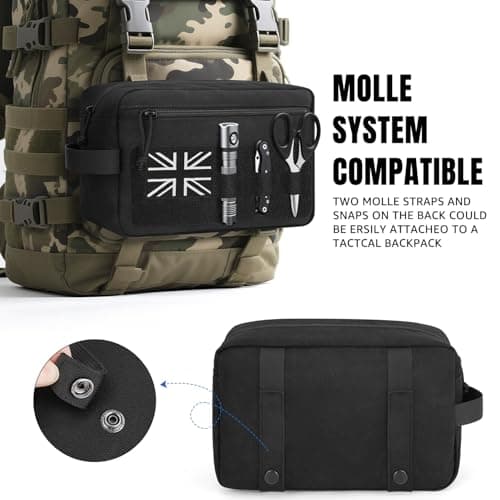 ETRONIK Tactical Toiletry Bag Men, Men Travel Wash Bag with Molle System, L — view 4