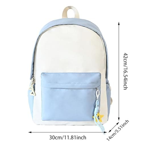 Personalised Backpack Kids Personalised Gifts with Custom Name Embroidery Lightweight Padded Straps Rucksack Bag School Travel Bag for Holiday,students, Camping & Back To School （Light Blue, One Size — view 6