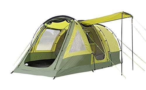 OLPRO Abberley XL 4 Berth Family Camping Tent – Waterproof Tunnel Tent with Darkened Bedroom & Sewn-In Groundsheet – Spacious Poled Tent for Camping, Touring & Festivals