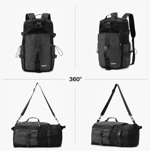 FANDARE 30L Travel Duffle Bag for Men Women Convertible Weekender Backpack — view 6
