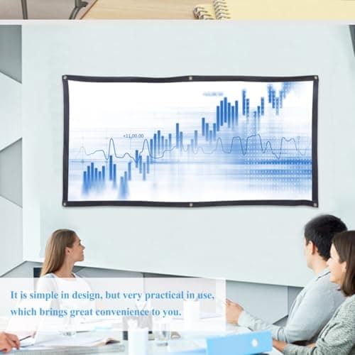 Polyester Travel Projector Screen White 84 Inch 16: 9 Foldable — view 4