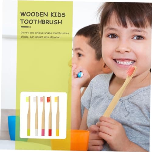 CALLARON 5pcs Boys and Girls Toothbrush Set Soft Bristles Portable Bamboo Charcoal Toothbrushes for Travel Eye-catching Colors for Boys and Girls Essentials — view 4