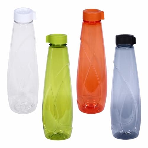 Reusable Water Bottle Set of 6 x 950ml – BPA Free Plastic Drinks Bottles, Leakproof Screw Lid, Slim Fridge Water Bottles for Gym, Sports, School, Travel, Juice & Everyday Hydration (Random)