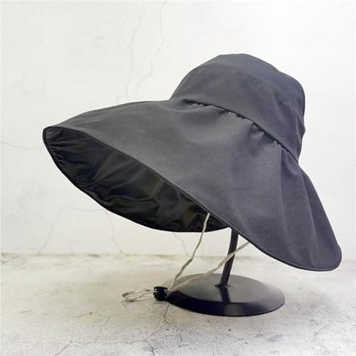 Women's Dome Sun Hat for Outdoor Holiday, Casual Style,Fabric Dome Shape | UPF Protection | Lightweight Packable | Perfect for Beach & Travel Black — view 2