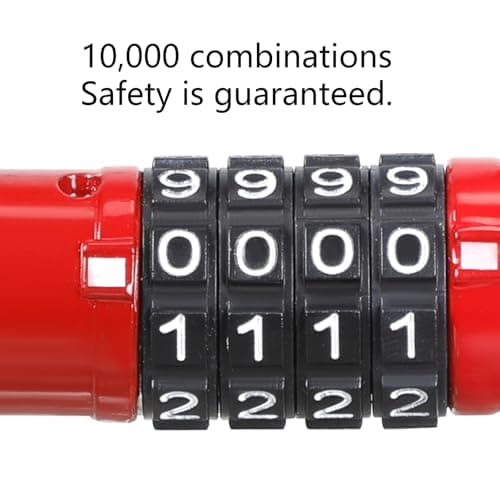 CAZSTYK High-Security Bike Chain U-lock, Alloy Steel Anti-Theft Combination Padlock for Travel & Camping Bike Box — view 6