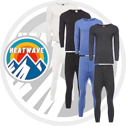 Heatwave® Men's Extreme Thermal Underwear Set, Long Sleeve Top & Long Johns, Winter Outdoor Ski Wear Thermals, XX Large Charcoal — view 4