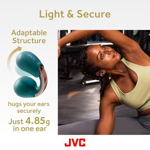 JVC NEARPHONES HA-NP1T-A True Wireless Earphones in Jewellery Design, Comfortable Fit, Quick Charge Function, Multipoint Connection, Bluetooth 5.3, 24 Hours Battery Life, App - (Turquoise Blue) — view 6