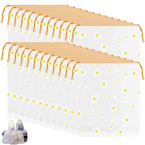 GAOHAN 28 Pcs Shoe Bags Multifunctional Storage Bags Travel Shoe Bag(Daisy)