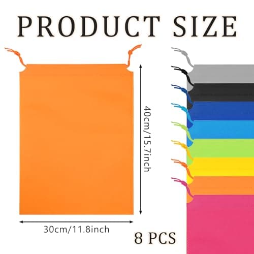 SYEYCW 8 Pcs Shoe Bags, Small Drawstring Bag, Portable Cloth Pouch, Travel Storage Bag, Multifunctional Shoe Storage Bags for Men and Women Travel Accessories, for Toy Shoes Boots High Heel Socks — view 2