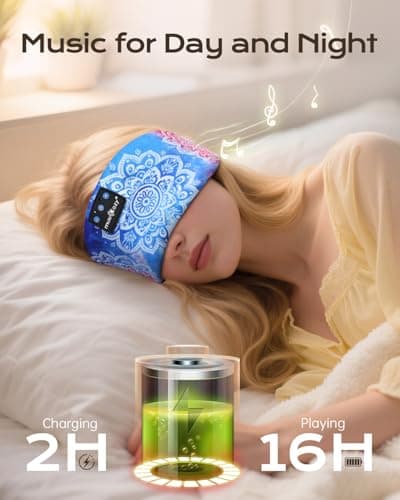 MUSICOZY Sleep Headphones Headband for Side Sleepers Bluetooth 5.4 — view 3
