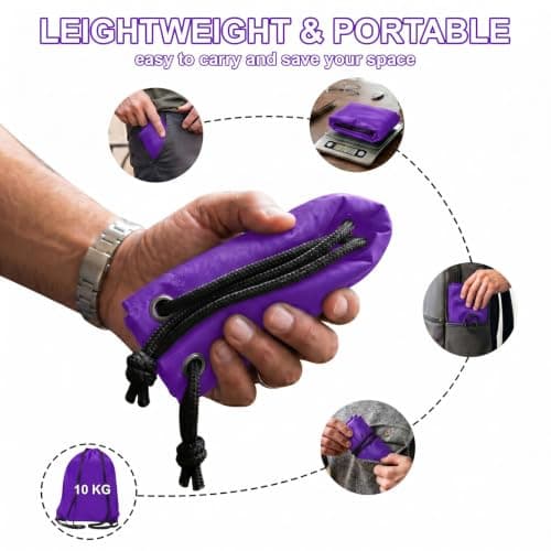 WESTWOOD FOX Drawstring Gym Bag String Bags Gym Sack Backpack PE Bags for Women Men Trainer Swimming Bag Travel Beach School Holidays Suitable for Sports,kids,Boys,Girls (Purple) — view 2