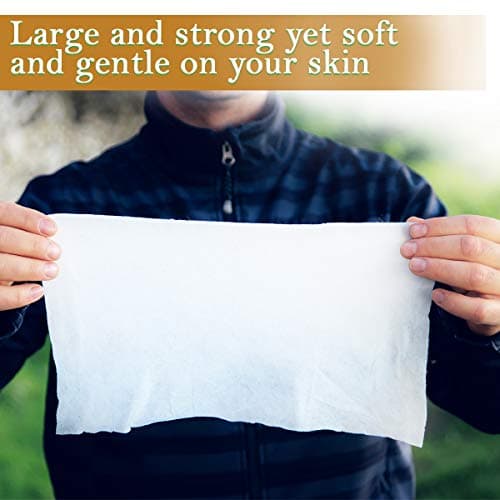 Ace Travel Buddy Large Body Wet Wipes - No Rinse Bath Or Shower Bamboo Wipe - Gym, Travel, Camping, Backpacking, Hiking, Pets, Festival Essentials/Accessories, 32 Wipes(8"X12"/20X30CM) — view 3